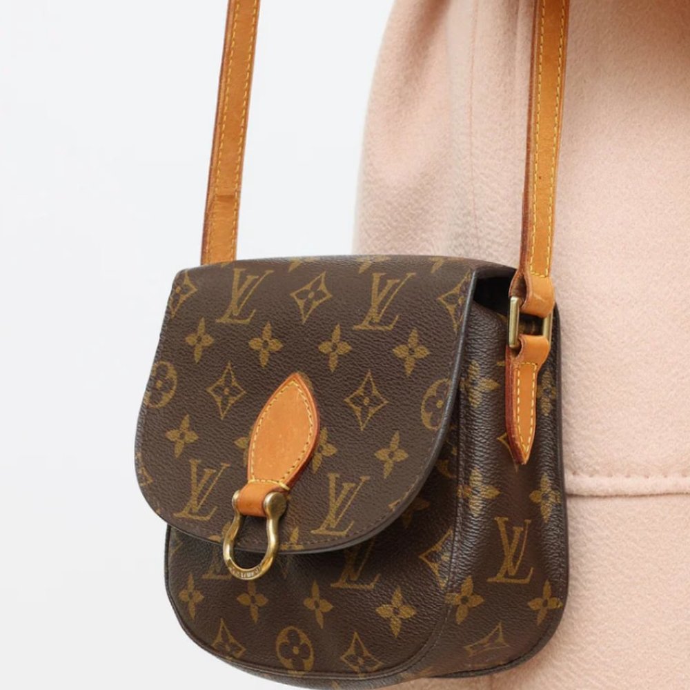 Authentic Louis Vuitton LV Monogram Logo Mini Saint Cloud